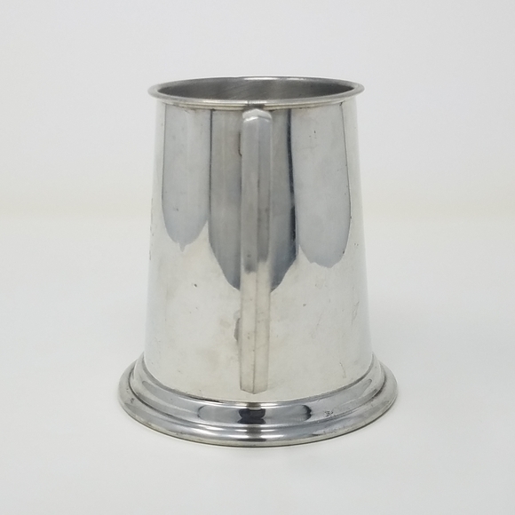 Vintage B.F.S Mug/Cup English Pewter See Through Bottom Tankard Made In England - Picture 5 of 12